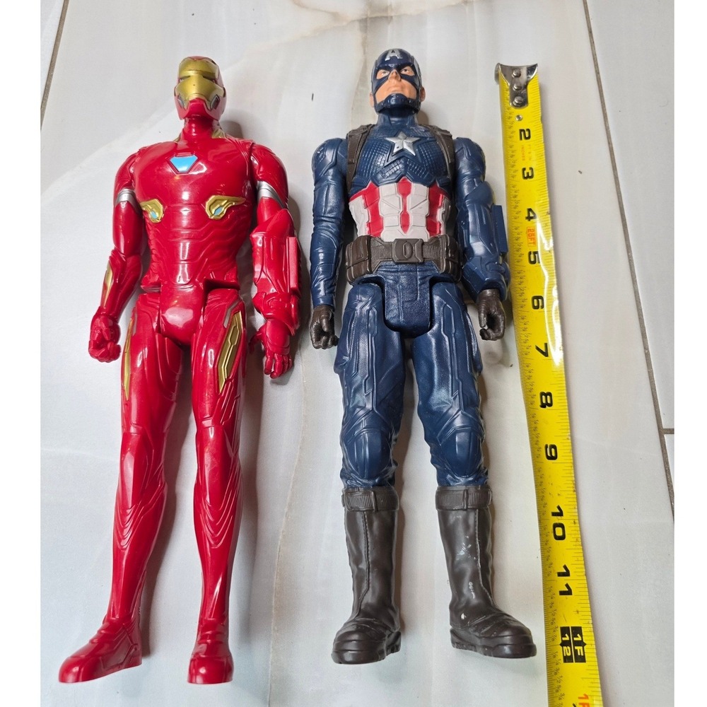 Marvel Avengers Titan Hero Series Iron Man and Captain America 12 Inch Figure G1
